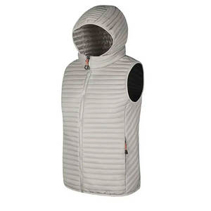 Chaleco Negro sin Cuello con Cremallera para Hombre, LUXE ATTIRE INDUSTRY, Ropa Exterior Casual Impermeable de Verano, Color Sólido, Relleno de Poliéster/Algodón - Product Image 2