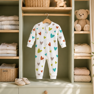 Mameluco de Bambú Transpirable de Manga Larga para Bebé |   Ropa de Dormir para Bebés Recién Nacidos, Unisex, Blanca, con Cierre de Dos Vías, Protección para la Barbilla y Puños Elásticos - Product Image 4