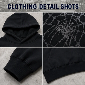 Sudadera con capucha oversized con logo personalizado para mujer, sudadera Spyder talla 5+, transpirable, gruesa, de manga larga. - Product Image 4