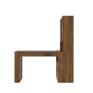 Scrivania Moderna a L per Ufficio Domestico con Luce LED, Cassetti e Libreria per Scrivere e Leggere - Product Image 6