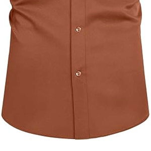 Chemise habillée classique blanche pour homme, manches longues, en coton, chemise de bureau élégante à boutons pour homme, professionnelle. - Product Image 3