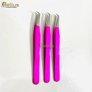 Professional 45 Stainless Steel Lash Tweezers Smooth Tip Durable for Eyelash & Eyebrow Volume Extensions - Product Image 2