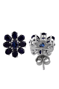 ต่างหูบลูแซฟไฟร์เงินแท้ 92.5 รุ่น KLST-30213 - Product Image 4