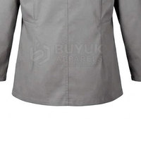 Veste de chef professionnelle de haute qualité personnalisable, manches longues, respirante, durable, polyester/coton, fermeture à boutons, restaurant, bar