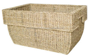 Modern Eco-Friendly Multi-Purpose Paper <b>Rope</b> Woven Flower Handheld Hole Storage <b>Basket</b> - Product Image 3