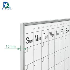 Pizarra Magnética Ultrafina SYH con Calendario Mensual, Marco de Aluminio, Impresión por Sublimación, Tamaño Personalizable, Diseño Duradero - Product Image 2