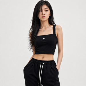 New Style women's shirt Hot Contrast Color Block Design Women Crop <b>Top</b> Tshirt Custom logo Women's Long Sleeve Two Tone Y2K Crop - Product Image 3