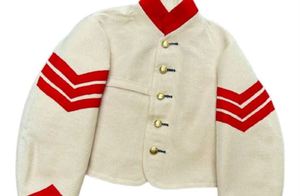Veste réplique américaine vintage en laine de la guerre civile pour homme, simple boutonnage, avec chevron sur la manche, pour reconstitutions historiques - Product Image 4