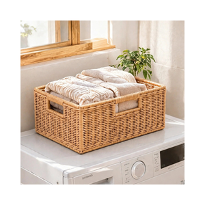 Grand panier en rotin naturel pour le rangement du pain et des fruits et l'organisation du comptoir de cuisine - Product Image 3