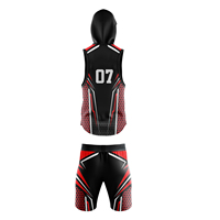 Maillot de football sans manches 7v7 personnalisé par sublimation, uniforme d'équipe léger et respirant, vêtement de sport imprimé numériquement pour l'entraînement et les matchs