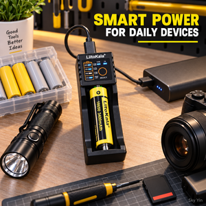Зарядное устройство LiitoKala Lii-100 Smart для аккумуляторов 1.2V 3.2V 3.7V 3.85V (AA, AAA, <span class=keywords><strong>18650</strong></span>, <span class=keywords><strong>26650</strong></span>, NiMH, Li-ion, <span class=keywords><strong>LiFePO4</strong></span>) оптом - Product Image 2