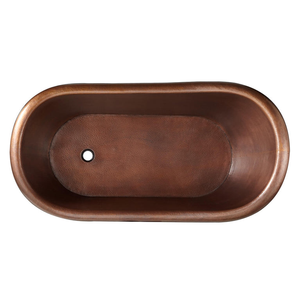Bañera de Cobre Hecha a Mano, Bañera de Cobre Independiente de Lujo para Baño, Spa, Hotel, Resort, Villa - Product Image 2