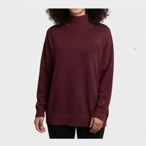 Sudadera Casual Oversize de Algodón con Cuello Alto Simulado y Hombros Caídos para Mujer, Venta al por Mayor - Product Image 1