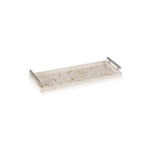 Handmade Rectangular Mother Of Pearl Inlay Serving <b>Tray</b> Luxury White Shell Decorative <b>Tray</b> Home Decor Eco-Friendly Mop Platter - Product Image 6