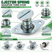 Custom Self Ejecting Quarter Turn Stud Assembly Spring Loaded Quick Access Panel Fastener OEM