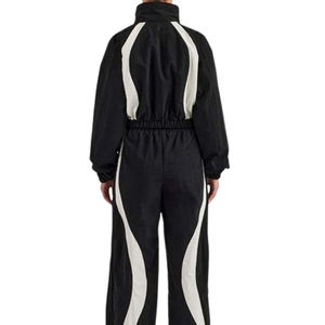 Ensemble de survêtement personnalisé pour homme, coupe-vent imperméable réfléchissant en polyester et nylon, veste zippée et pantalon - Product Image 4