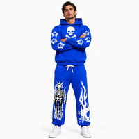 Sweat-shirts à capuche pour hommes 100 % coton de qualité supérieure, survêtements streetwear, sweats à capuche épais en denim avec impression en relief pour hommes