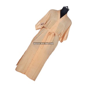 KL007 Camisón Kimono de Seda Largo y Holgado con Estampado Floral Colorido Vintage para Mujer, Otoño-Invierno, de Secado Rápido - Product Image 1