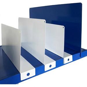 แผ่นกั้นชั้นวางสินค้า PVC แบบสั่งทำพิเศษ สำหรับจัดระเบียบชั้นวางในซูเปอร์มาร์เก็ต จัดแสดงสินค้าปลีก ผลิตจากโรงงานผลิตแผ่นกั้นพลาสติก - Product Image 3