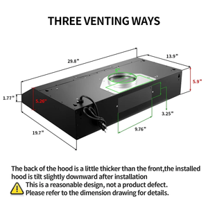 พัดลมดูดอากาศใต้ตู้ 30i-n รุ่น 600C-F-M สำหรับห้องครัว 3 ระดับความเร็ว พร้อมไฟ LED รุ่นใหม่ - Product Image 6