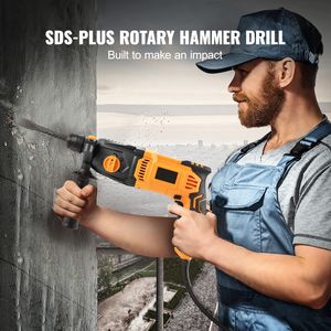 Martello Demolitore Elettrico SDS Plus da 8 Ampere con Cavo, 1 Pollice, per Lavori Pesanti, con Frizione di Sicurezza, Martelli da Scalpellatura, Punta SDS Max - Product Image 2