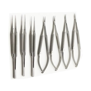Juego de Instrumentos Microquirúrgicos Oftálmicos para Cirugía de Mano: Tijeras Corneales, Pinzas, Portaagujas Microscópico, Pinzas Microquirúrgicas - Product Image 1