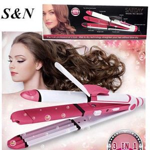 Plancha de pelo SaeDy 3 en 1 con placas de cerámica para peinar y rizar - Product Image 3