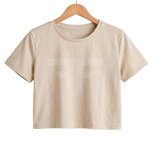 Camisetas Cortas de Último Diseño para Mujer, Uso en Exteriores, Color Personalizado, Camisetas Cortas Cómodas para Mujer - Product Image 1