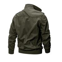Veste en coton décontractée de printemps et d'automne pour hommes avec haut multi-poches de couleur unie pour les jeunes d'âge moyen pour l'hiver