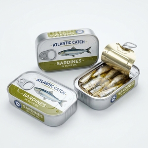 Sardinas Procesadas Premium en Aceite, Producto de Mariscos Saludable para Consumo Doméstico y Aplicaciones Comerciales - Product Image 1