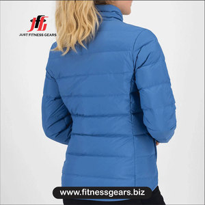 Women <b>Quilted</b> Jacket Full Sleeve Stand Collar Winter Solid Color Polyester <b>Wadding</b> Zipper Closure - Product Image 2