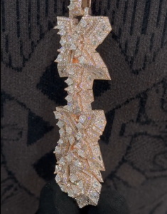Collar con Colgante de Diamante Moissanita Geométrico, Corte Redondo, Microincrustaciones, Engaste Pavé en Oro Sólido, Joyería para Fiestas, Unisex - Product Image 5