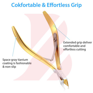 Professional Gold Series Cuticle Nipper Set, Ultra-Sharp Precision Blades Nail Art Grooming <b>Tools</b> for Home & Salon Uses - Product Image 5