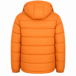 Veste d'hiver décontractée pour homme, en duvet, avec capuche, col montant, coupe-vent, coupe régulière, en polyester, fermeture à boutons - Product Image 4