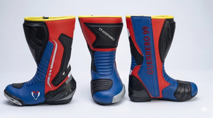 Bottes de moto pour homme et femme, mi-mollet, en PU, fermeture éclair, résistantes à l'abrasion, semelle en caoutchouc, couleur unie, style motard - Product Image 2