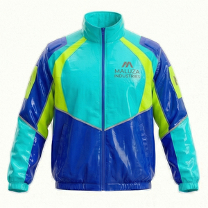 Bulk Unisex Hooded Waterproof Coated Streetwear Winter Jacket Custom Branding Europe America Fashion Windbreaker - Product Image 1