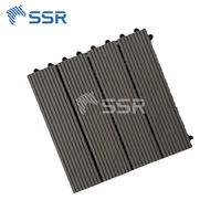 Dalles de terrasse en WPC noir SSR pour les grossistes – Revêtement de sol extérieur modulaire pour hôtels, complexes hôteliers et entrepreneurs