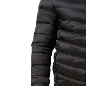 Thick Puffer Jacket Hooded Front Logo Mens Warm <b>Winter</b> Coat Fashion Streetwear <b>Quilted</b> Outerwear Comfortable Daily Wear - Product Image 2