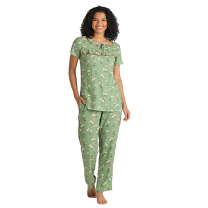 Direct Manufacturer Womens Pajamas Set Cotton Lightweight Moisture Wicking Sleepwear Bulk Volume - Product Image 4