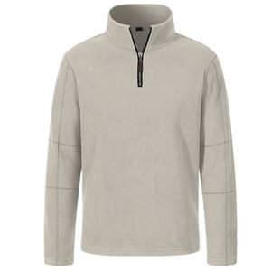 Custom Logo <b>Men</b> Fleece <b>Sweatshirt</b> High Quality Casual Half Zip High Stand Neck Pullover Hoodies Solid Color 100% Cotton - Product Image 2