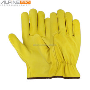 Gants de sécurité pour conducteur en cuir de chèvre grainé fabriqués au Pakistan Gants de protection thermique en cuir de chèvre anti-impact - Product Image 3
