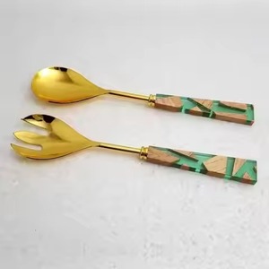 Stainless Steel Metal Salad <b>Server</b> Set Elegant <b>Buffet</b> Service Collection for Hospitality - Product Image 5