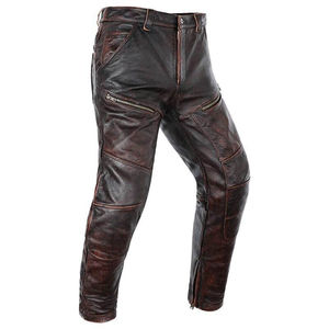SMART SHINE ENTERPRISES Pantalon en cuir premium pour homme, coupe droite classique, poids moyen, doux, durable, confortable, décontracté, hiver - Product Image 5