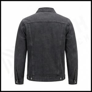 Veste en jean de haute qualité Oem en coton lourd homme bleu marine broderie surdimensionné conception de logo personnalisé veste en jean pour hommes pour hommes - Product Image 3