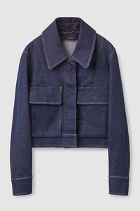 Veste en jean pour femme, col rabattu, manches longues, fermeture éclair - Product Image 4