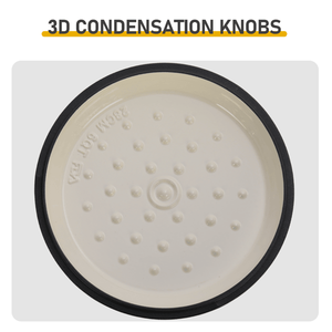 Pentola Olandese in Ghisa da 6QT con Smalto Nero, Pentola da Cucina da 5L per Fornello, Forno da Campeggio, Include 2 Guanti in Silicone Resistenti al Calore - Product Image 3