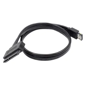 双电源12v和5v eSATAp电源ESATA USB 2.0组合至22Pin SATA电缆，用于2.5 “3.5” 硬盘驱动器50厘米