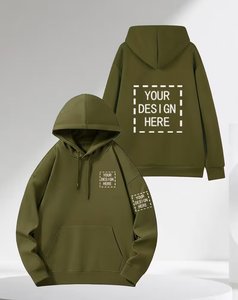 Custom Logo French Terry Heavyweight Oversized Hoodie for Men 380 Gsm 100% Cotton Thick Heavy Blank Sweatshirt Drop Shoulder - Product Image 1