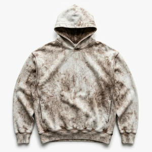 Hoodie Homme Écologique Séchage Rapide Effet Délavé 400 g/m² Coupe Classique Polyester/Coton Épais Blanc Vintage Personnalisé Meilleure Vente - Product Image 5