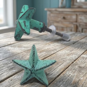Boutons et poignées de meubles modernes en fonte Blue Star, qualité export, finition ColorWash, pour portes de cuisine, armoires, tiroirs, chambres et penderies - Product Image 1